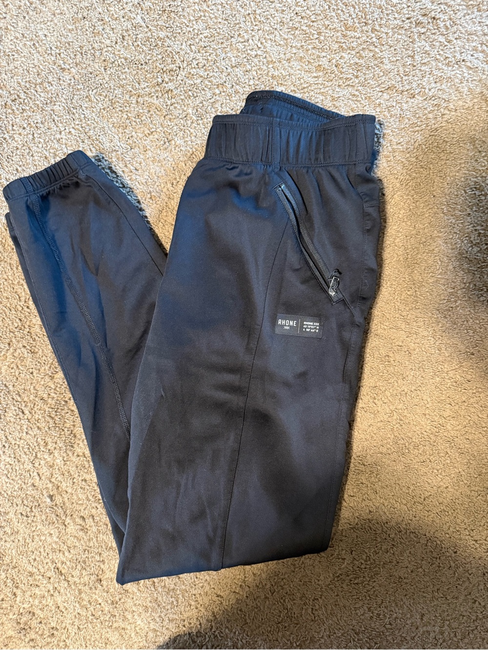 RHONE Black Lightweight Tech Joggers